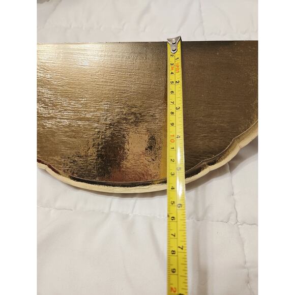 Vintage 1983 Burwood Wall Shelf Gold MCM Hollywood Regency Decor Retro MadeUSA - Picture 8 of 9